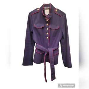 Banana republic Olivia Palermo navy red military jacket